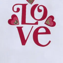 TINY MINY ME Infants Girls Typography Printed Embellished Top With Skirt image 3