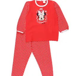 mothercare Girls Minnie Mouse Printed Pure Cotton T-shirt With Pyjama-picture-32