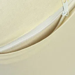 SHADES of LIFE Cream-Coloured & Green Set of 2 Embroidered Square Cushion Covers image 4