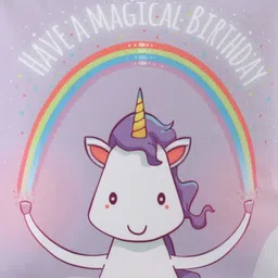 fnp White & Purple Unicorn Rainbow Led Printed Pre-Filled Cushion-image-52