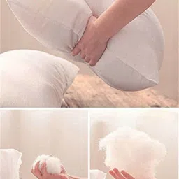 AVI Set of 4 White Solid Microfiber Square Cushions image 2