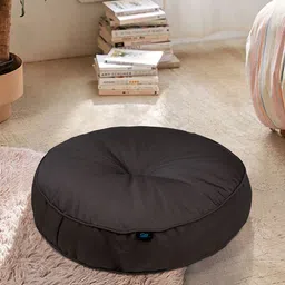 S9home by Seasons Coffee Brown Solid Round Floor Cushions-image-31