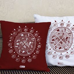 Indigifts Ethnic Motifs Printed Set of 2 Cushions-picture-28
