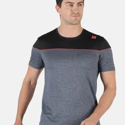 rock.it rock it Men Grey & Black Colourblocked T-shirt image 1