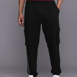 HRX by Hrithik Roshan Typography Printed Anti Odour Cargo Joggers image 2