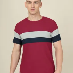 Technosport SS'24 Colourblocked Round Neck Short Sleeves MATPIQ Slim Fit T-shirt image 2