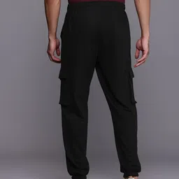 HRX by Hrithik Roshan Typography Printed Anti Odour Cargo Joggers image 3