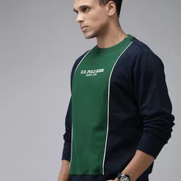 U.S. Polo Assn. Brand Logo Embroidered Colourblocked Sweatshirt image 3