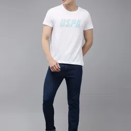 U.S. Polo Assn. Brand Logo Printed Pure Cotton Slim Fit T-shirt image 5