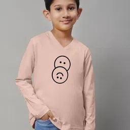 Friskers Boys Coral Typography Printed V-Neck T-shirt-picture-58