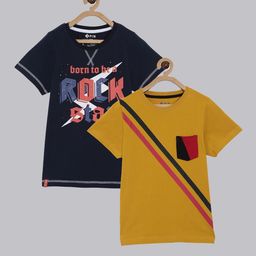 3PIN Boys Yellow Sports 2 Printed V-Neck T-shirt-picture-7