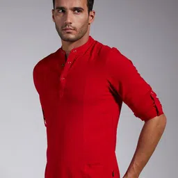 IDENTITI Men Red Slim Fit Casual Shirt-picture-16