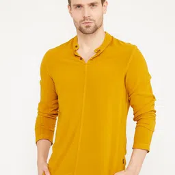 IDENTITI Men Yellow Slim Fit Casual Shirt-picture-41