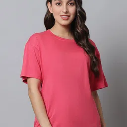 Kanvin Round Neck Pure Cotton Lounge T-shirt-picture-13