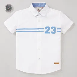 Ed-a-Mamma Boys Spread Collar Short Sleeves Cotton Casual Shirt-picture-17
