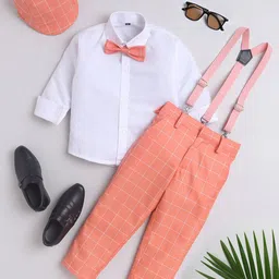 Jeetethnics Boys Shirt Collar Shirt & Trouser With Suspenders-picture-32