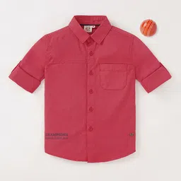 Ed-a-Mamma Boys Spread Collar Roll-Up Sleeves Cotton Shirt-picture-11