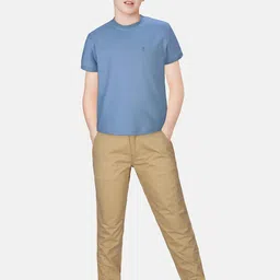 Gini and Jony Boys Blue Solid T-shirt-image-58