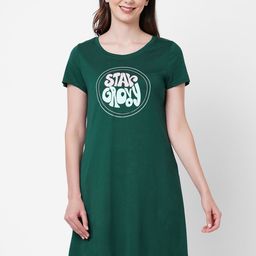 Soie Women Green & Pink Printed Sleep Shirt-picture-19