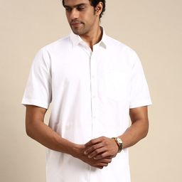 Ramraj Short Sleeve Patch Pocket Classic Formal Cotton Shirt-picture-49
