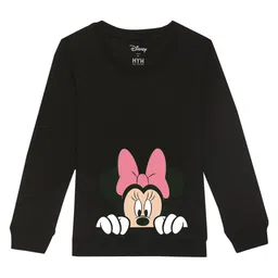 Disney by Wear Your Mind Girls Black Printed Sweatshirt-image-18
