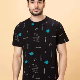 Being Human Conversational Printed Polo Collar Cotton T-shirt-image-78