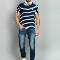 SQUIREHOOD Striped Polo Collar Pique Cotton Casual T-shirt-picture-27