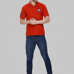 FLOSBERRY Stylish Men Embroidered Polo Collar T-shirt-picture-33