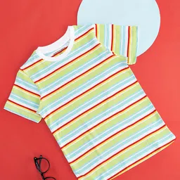 Pantaloons Junior Boys Striped Casual Cotton T-shirt image 1