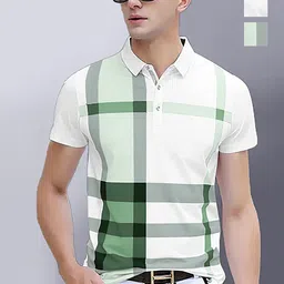 AUSK Men 2 Printed Polo Collar Pockets T-shirt-image-50