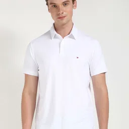 Tommy Hilfiger Men Solid Polo Collar Cotton T-shirt image 1