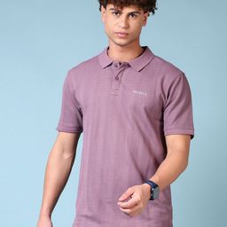 V-Mart Men Self Design Polo Collar Cotton T-shirt-picture-5