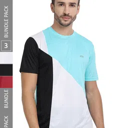 FTX Pack Of 3 Colourblocked Round Neck Dry-Fit Sports T-shirt-picture-12