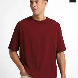 NOBERO Men Pack of 2 Oversized Round Neck Solid Cotton T-shirt-picture-22