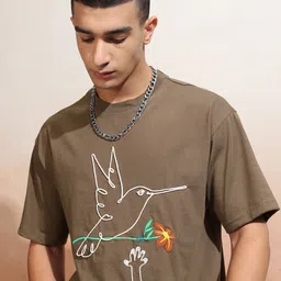 HIGHLANDER Men Printed V-Neck Pockets T-shirt-picture-33