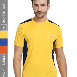 FTX Pack of 3 Colourblocked Dry Fit T-shirts image 1