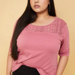 max Plus Size Round Neck Regular Pure Cotton Top-picture-39