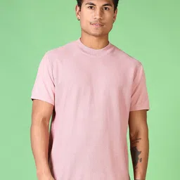 V-Mart Men Self Design Round Neck Cotton T-shirt-image-52