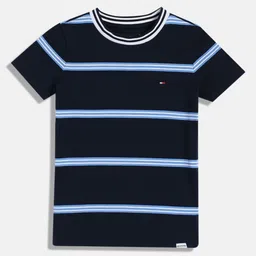 Tommy Hilfiger Boys Striped Round Neck Cotton T-shirt-picture-38