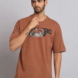 Imsa Moda Typography Printed Oversized Cotton T-shirt-image-75