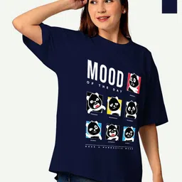 STATUS MANTRA Women Typography 2 Extended Sleeves Pockets T-shirt-picture-29