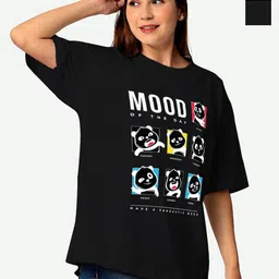 STATUS MANTRA Women Typography 2 Extended Sleeves Pockets T-shirt-picture-35