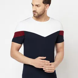 GLITO Colourblocked Round Neck T-shirt-picture-32