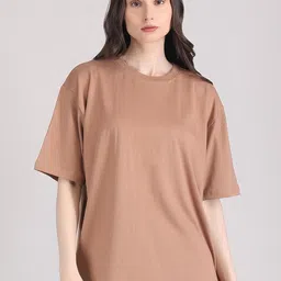Raxedo Women Solid Oversized T-shirt-image-17