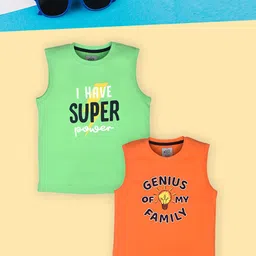 Lux Cozi Boys Green Typography 2 Printed Pockets T-shirt-picture-51
