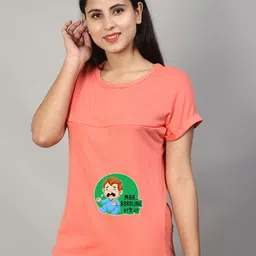 SillyBoom Graphic Printed Short Sleeves Maternity T-shirt-picture-17