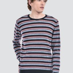 Numero Uno Men Striped Round Neck T-shirt-picture-7