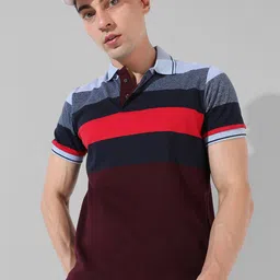 Campus Sutra Colourblocked Polo Collar Cotton T-shirt-picture-12