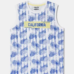 R&B Boys Tropical Printed Round Neck Sleeveless Cotton Relaxed Fit T-shirt-picture-11