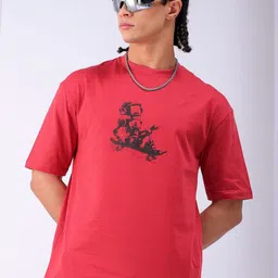 The Indian Garage Co Men Typography Printed Boxy T-shirt-picture-24